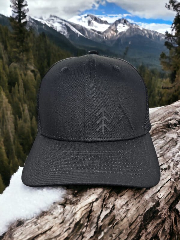 Mountain Adventure Trucker Hat - Unisex Snapback Cap - PNW Apparel