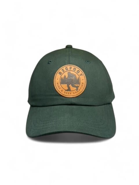 Sasquatch Trucker Hat – Hide and Seek Leather Patch Cap